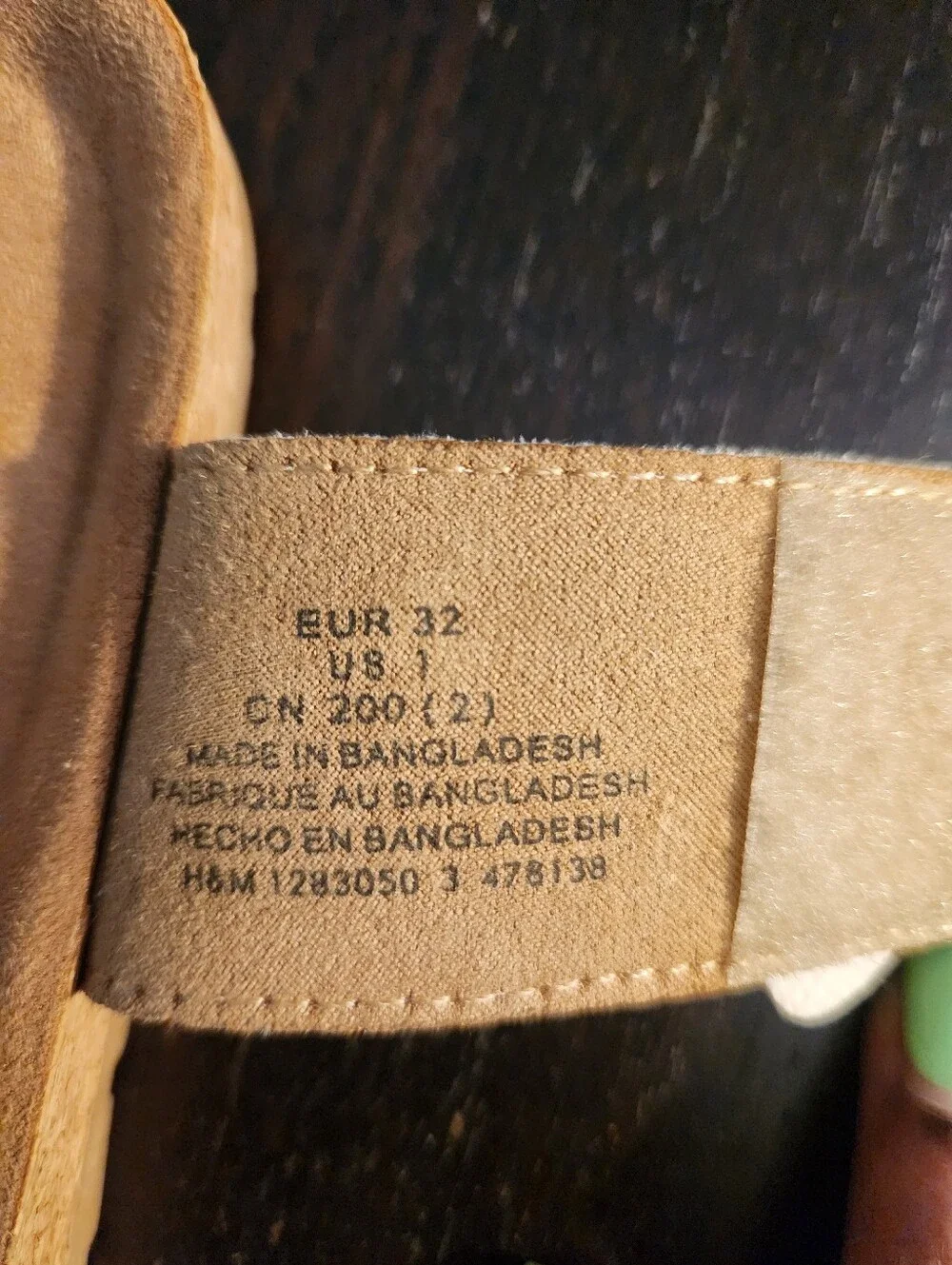 H&M shiny gold